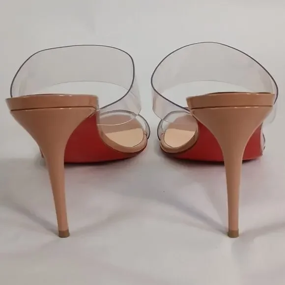 Christian Louboutin Just Nothing Blush Slide Sandals Size 39 (US 9) Pre‑Owned - Picture 8 of 16